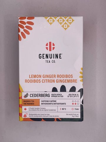 Genuine lemon ,ginger,rooibos tea